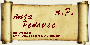 Anja Pedović vizit kartica